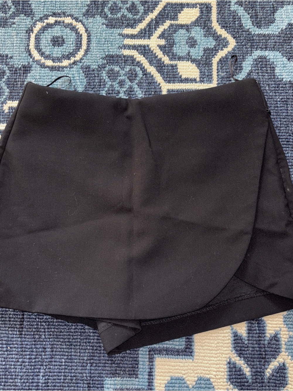 Zara Black Asymmetric Mini Skort